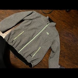 North face Grey and green jacket